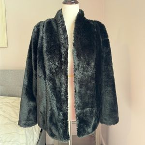 Heartloom Black Faux Fur Coat Size S